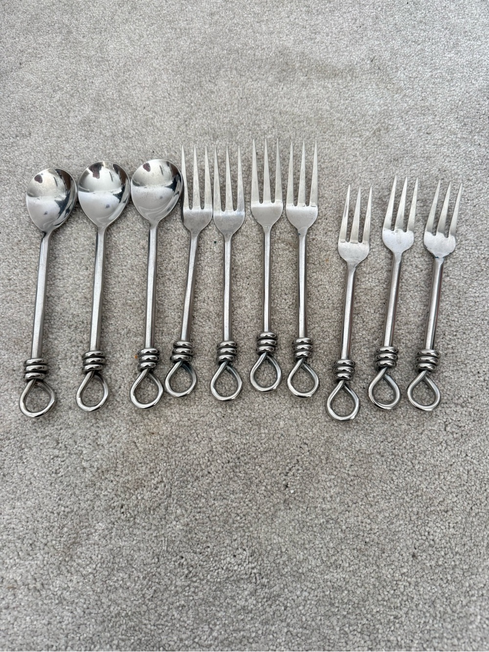 Hampton silversmithStainless Steel Loop-Handle Appetizer Forks & Spoons - Silver